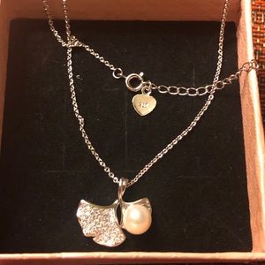 925 silver natural pearl necklace